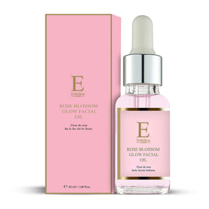 Aceite facial con brillo de pétalos de rosa