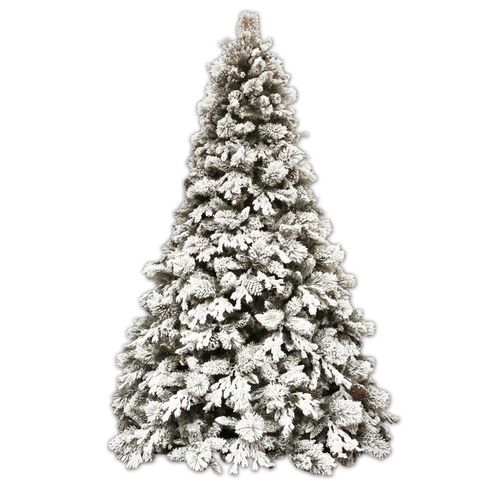 Albero Di Natale Innevato "Nebraska" - Altezza 210cm - Albero Realistico in PE + PVC - Extra Folto con 2155 Rami