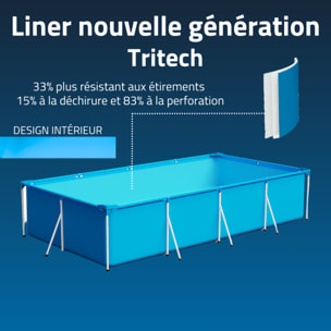 Bestway Piscine hors sol - Rectangulaire - Steel Pro - Bleu clair - 400 x 211 x 81 cm