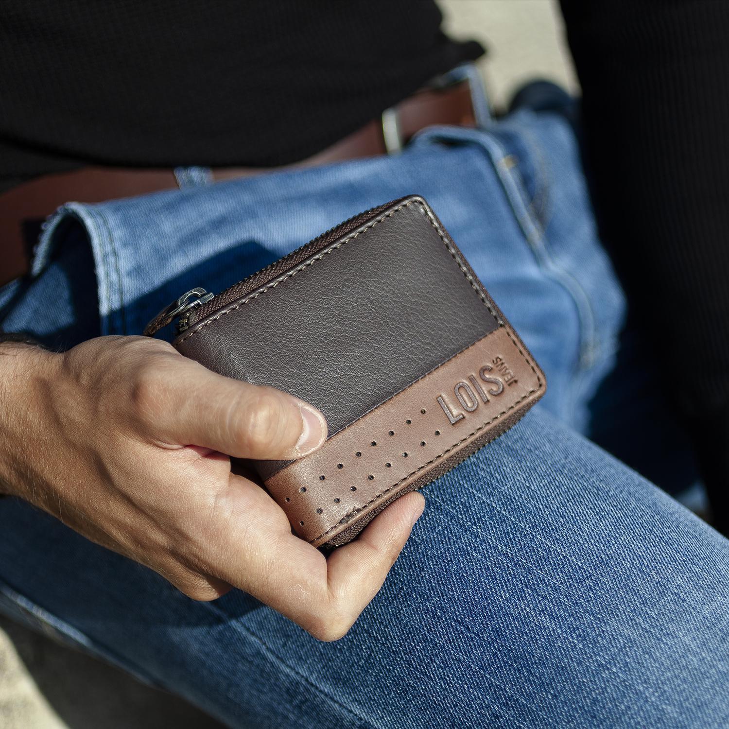 Cartera Hombre Piel Lois Durham Marron-Tan