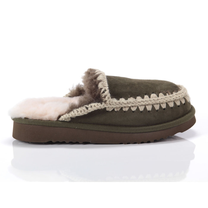 Boots Mou SLIPPER PLAT Verde