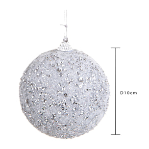 Sfere con strass - Pezzi 2 - ARGENTO - Bianchi Dino SpA