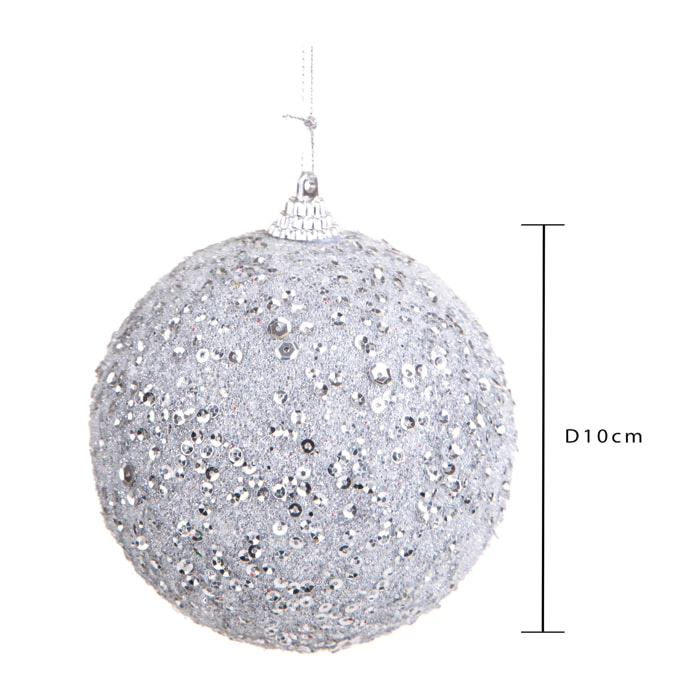 Sfere con strass - Pezzi 2 - ARGENTO - Bianchi Dino SpA