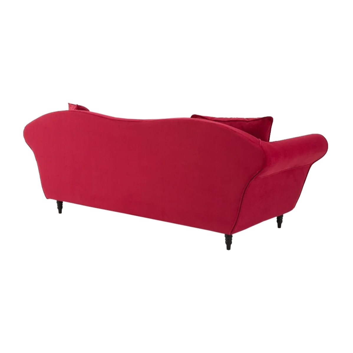 Canapé 3 pl ALBA 238 cm velours Rouge - 100% déhoussable - Fab. France