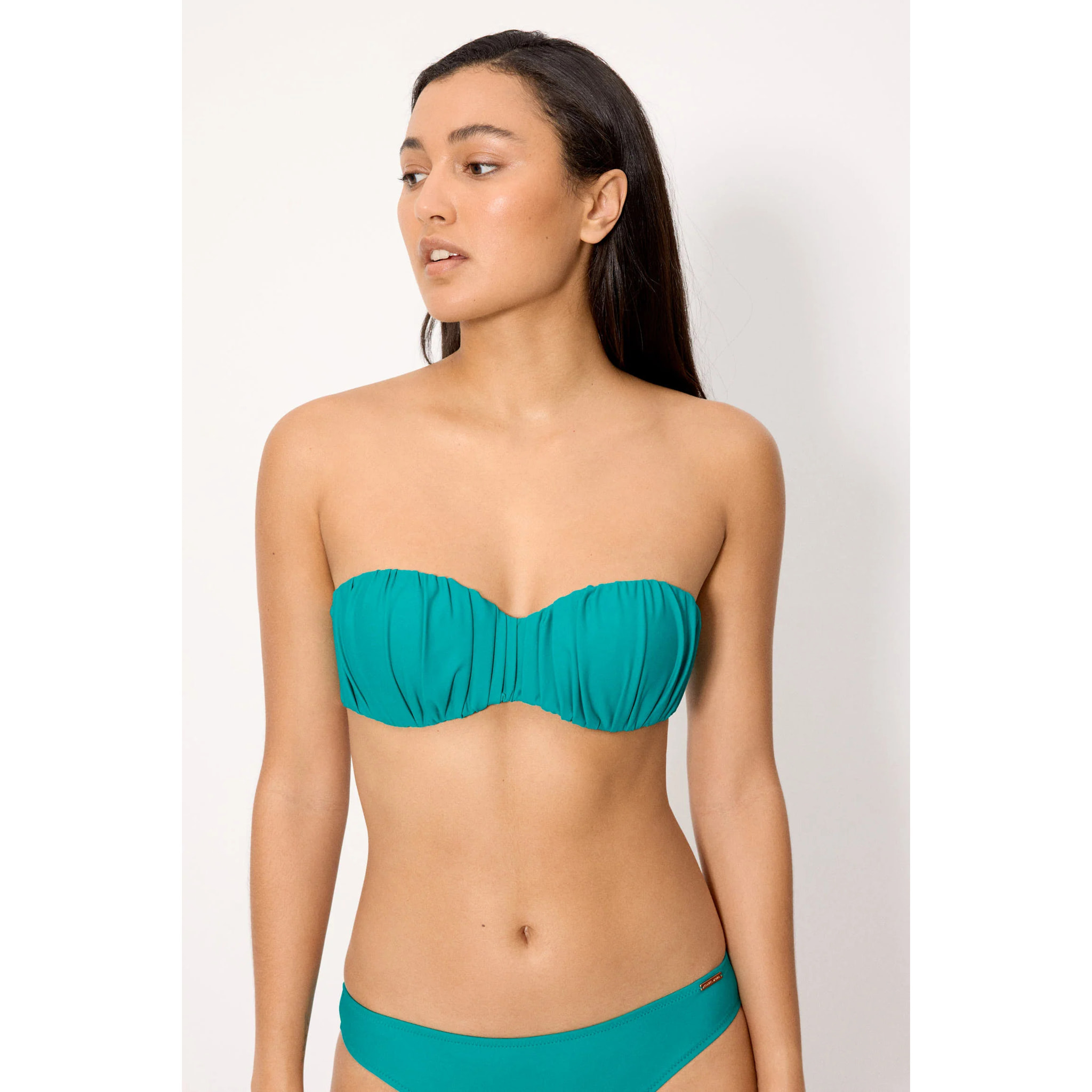 Top bikini bandeau Blu