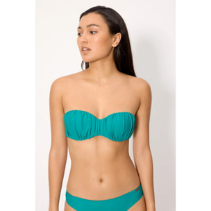 Top bikini bandeau Blu