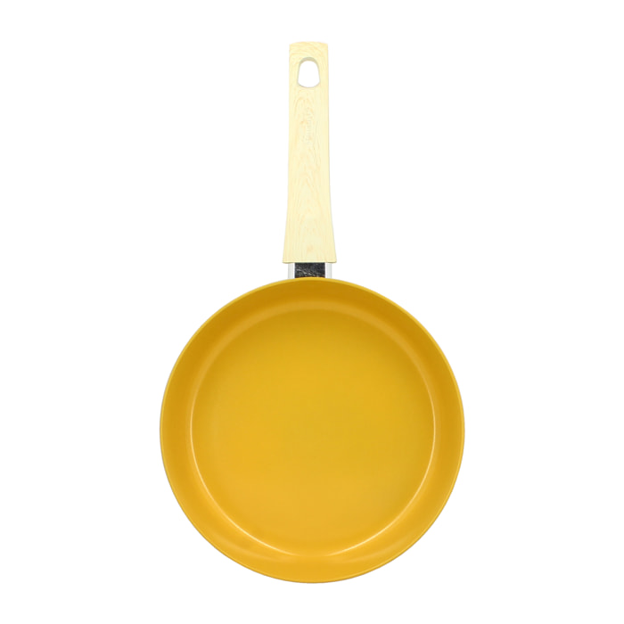 Poêle en revêtement céramique 24cm jaune - tous feux COLORAMA