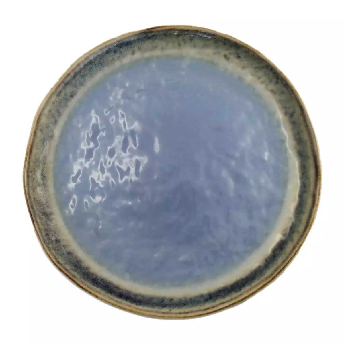Lot de 6 ASSIETTE PLATE BLEUE EN PORCELAINE 27X27X1.6CM
