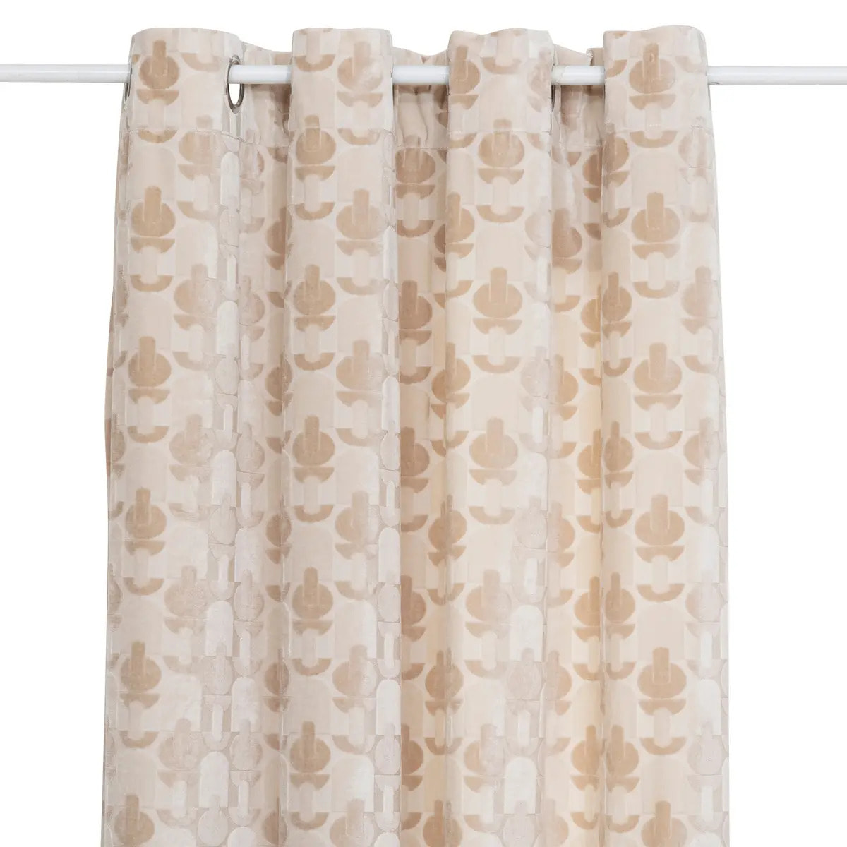Rideau "Luna" jacquard velours lin 140x260cm