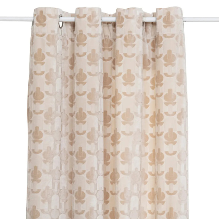 Rideau "Luna" jacquard velours lin 140x260cm