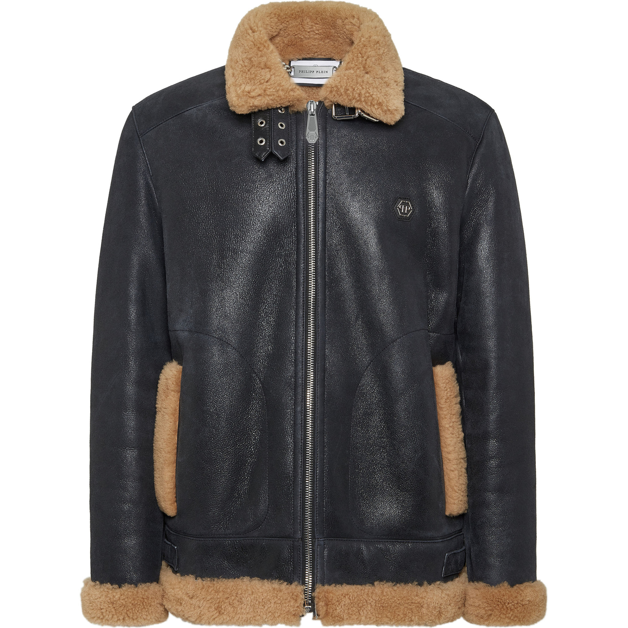 PHILIPP PLEIN Leather Fitted Biker