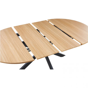 Mesa redonda extensible Asuna Roble Negro