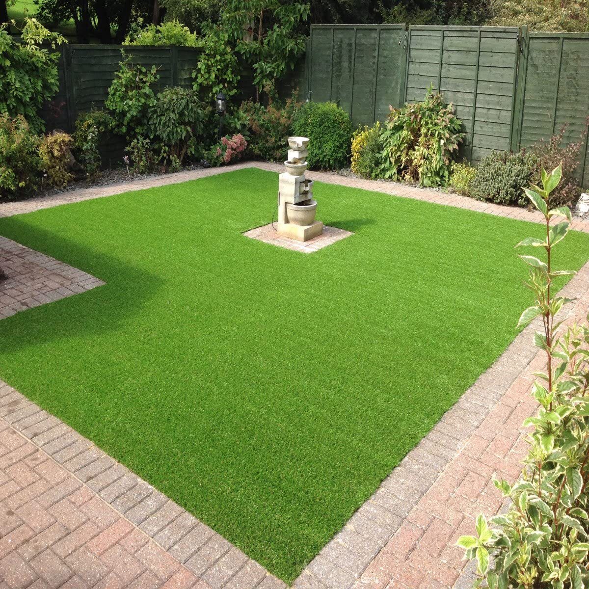 Prato Sintetico Manto Erboso Erba Finta Realistica Giardino 4 Sfumature di Colore Tappeto Erboso Sintetico Anti UV Atossico Drenante 30mm 2x10mt 20mq