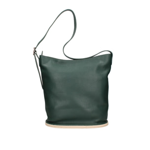Borsa a spalla da donna Made in Italy - Modello Zelia Plus - 100% pelle - 29.0 x 32.0 x 17.5 cm