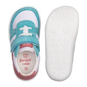 DEPORTIVO RAYO BAREFOOT BLANCO/TURQUESA – FRESCURA Y FLEXIBILIDAD