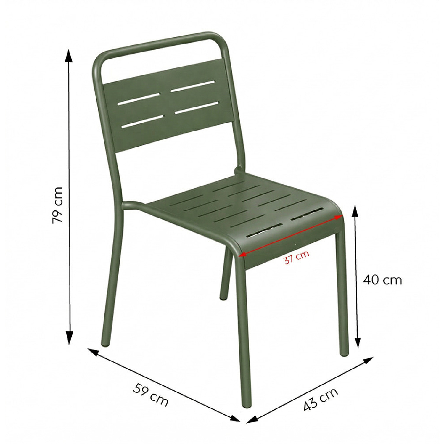 Ensemble table de jardin 234 cm et 10 chaises vert EVORA