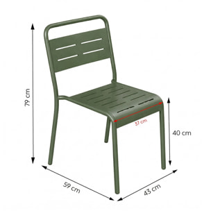 Ensemble table de jardin 234 cm et 10 chaises vert EVORA