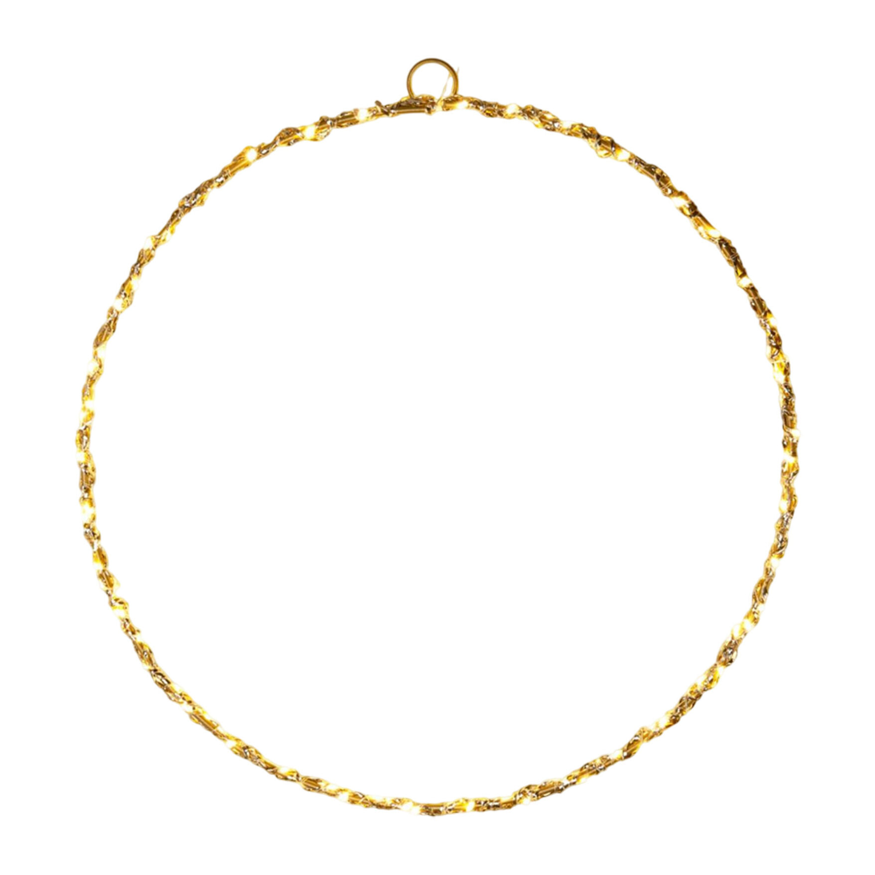 anillo luminoso con 120 luces led blancos cálidos 30x0,5x30cm