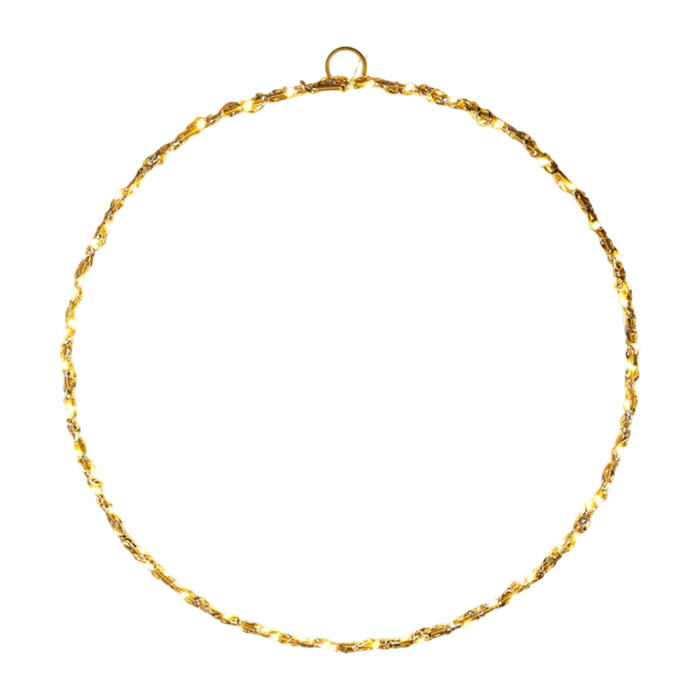 anillo luminoso con 120 luces led blancos cálidos 30x0,5x30cm