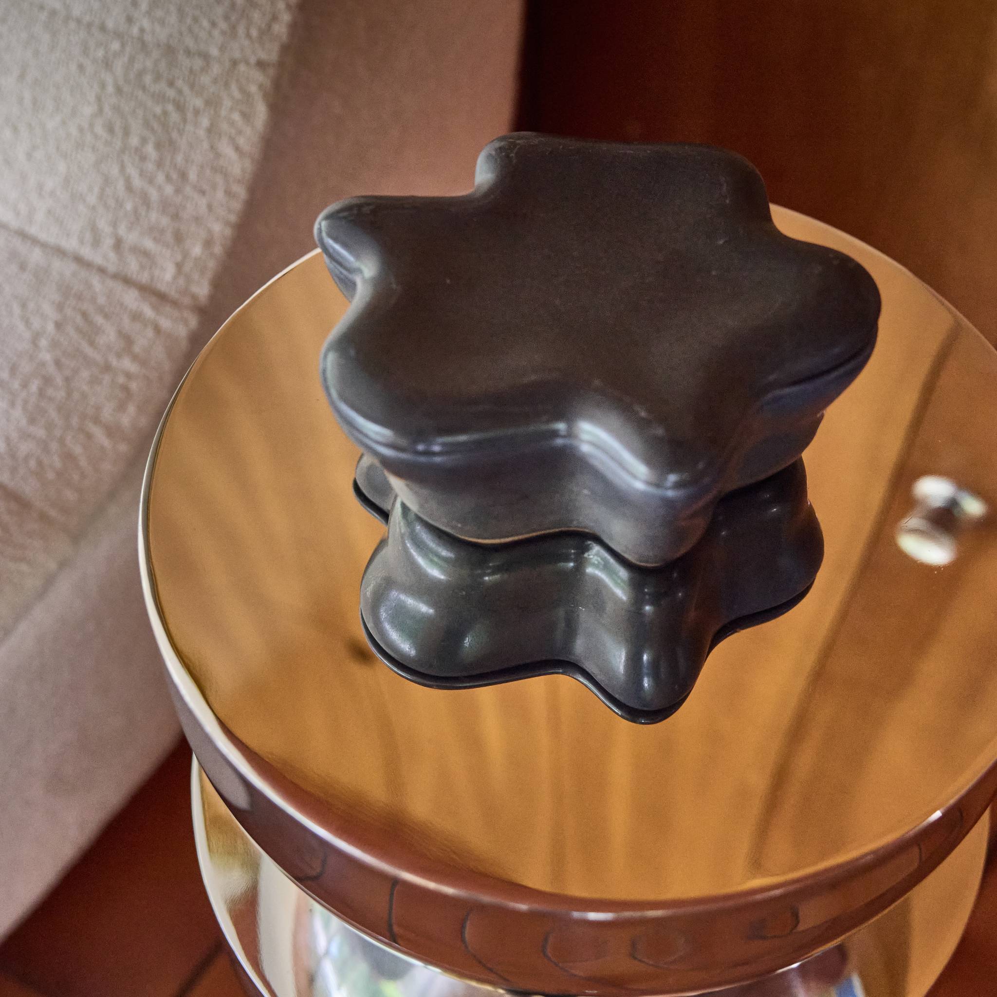 Table d'appoint, bout de canapé, table de chevet acier inoxydable chromé Ø32 x H46,5cm COUMBA