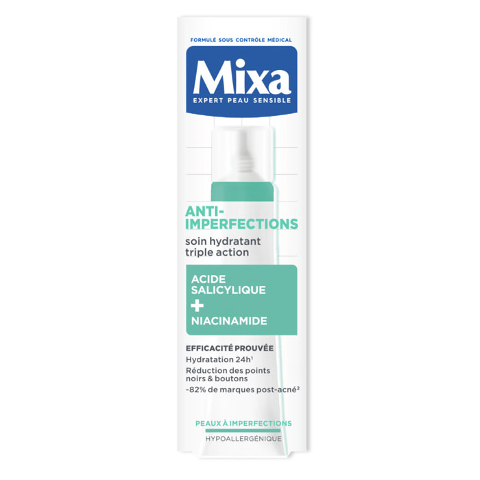 Mixa Soin hydratant triple action anti-imperfections 40ml