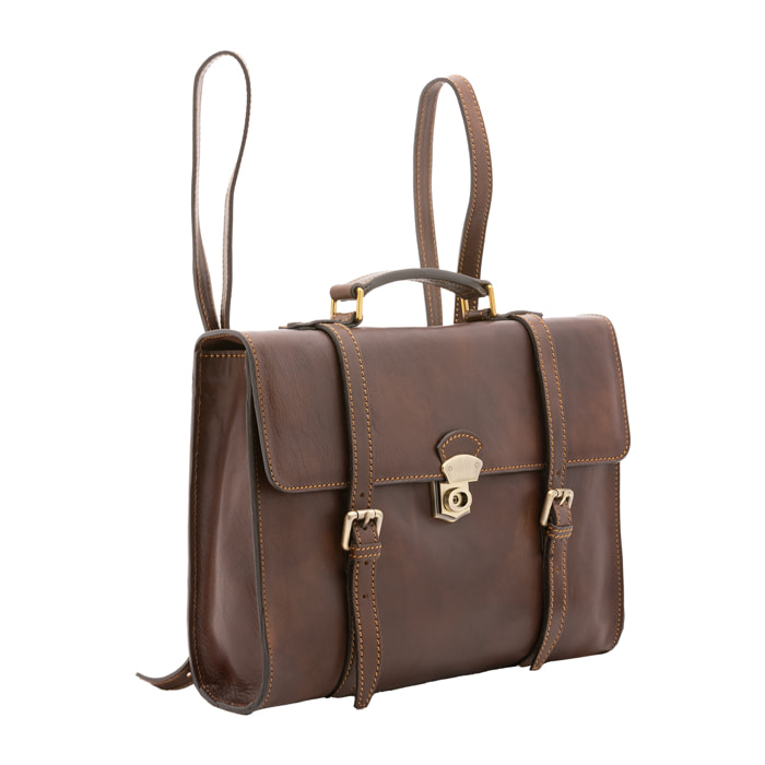 Zaino  unisex In Vera pelle Made in Italy 37x28x9 cm