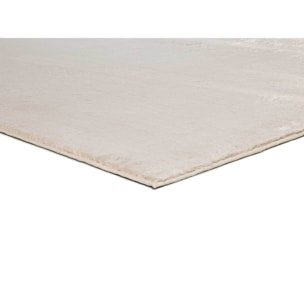XIANA Alfombra lisa lavable de tacto suave en color blanco, varias medidas disponibles.