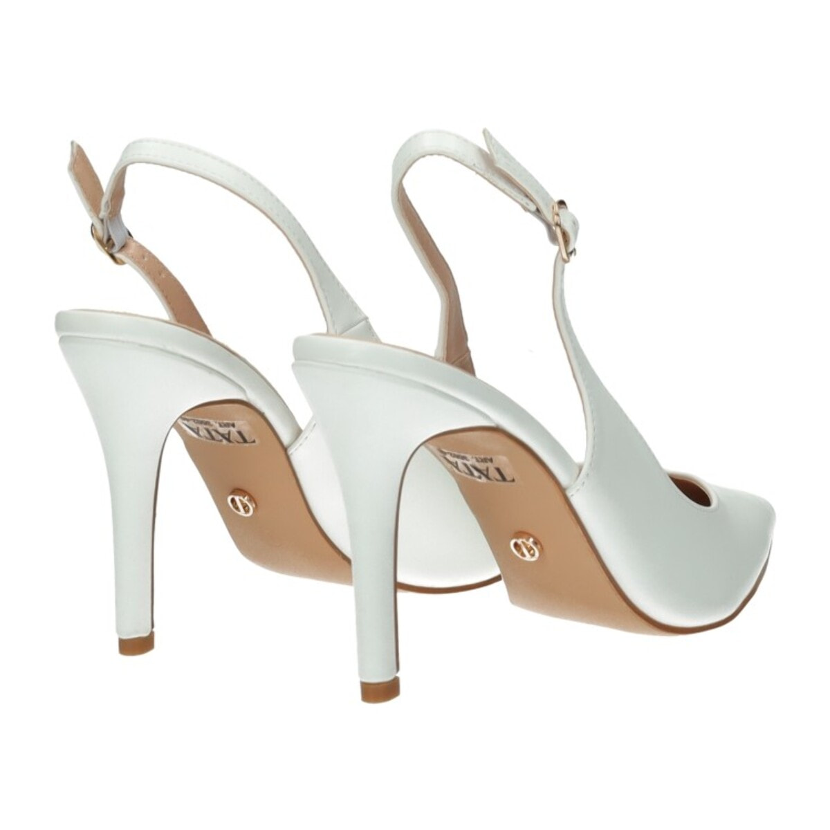 Décolleté sling back Donna Tata Italia Bianco