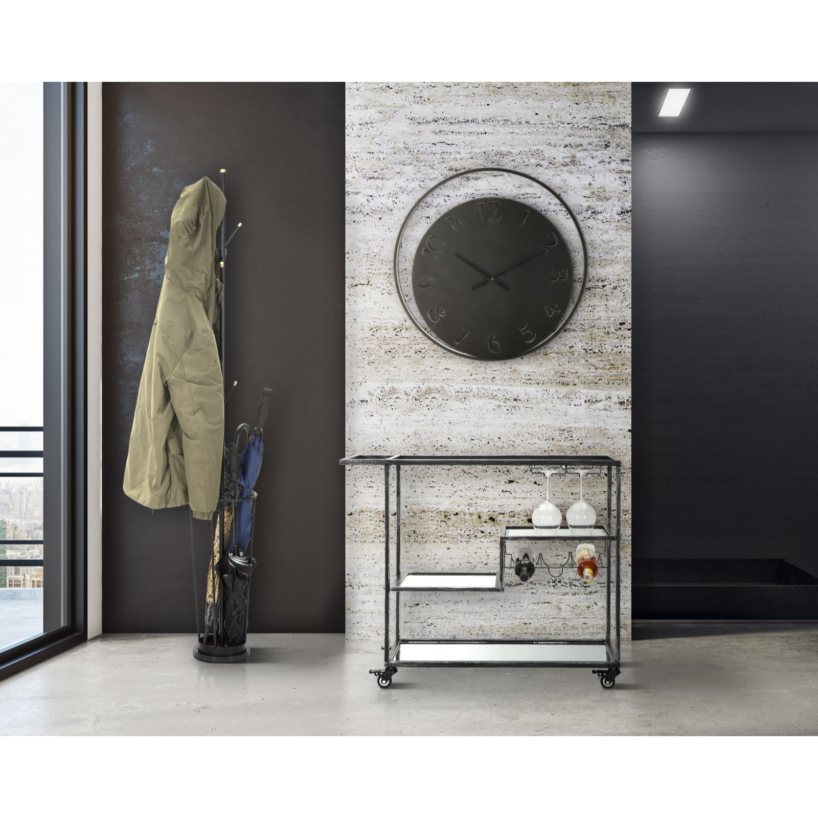 OROLOGIO DA MURO CIRCLE OFFICINE55 NERO