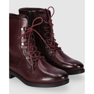 Botines - Vino - Tacón: 3 cm