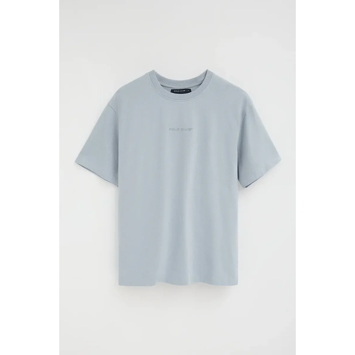 Camiseta azul claro de corte relajado con logo engomado Polo Club