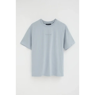 Camiseta azul claro de corte relajado con logo engomado Polo Club