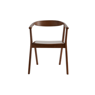 Chaises scandinaves en bois foncé (lot de 2) BAHIA