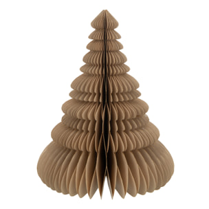 J-Line décoration Sapin De Noël à poser Plinant - papier - beige - large