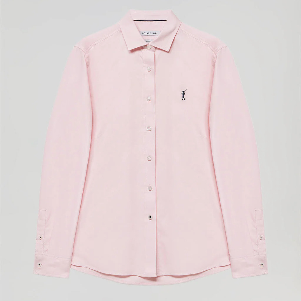 Camisa Oxford Regular fit rosa con logo Rigby Go