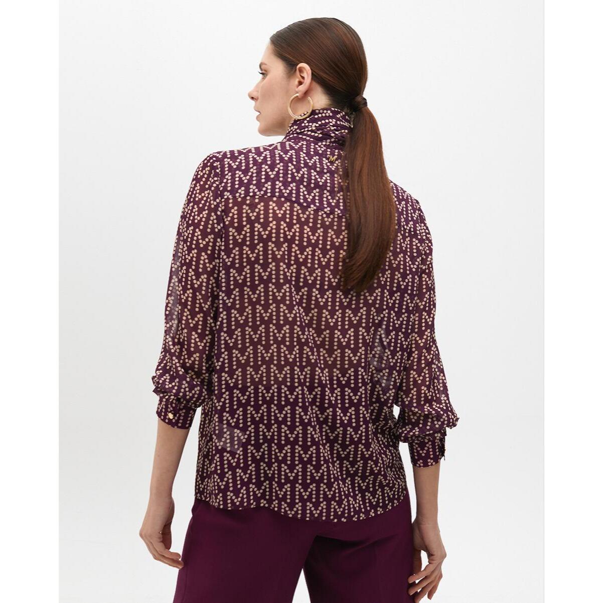 Camicia con logo e fiocco al collo