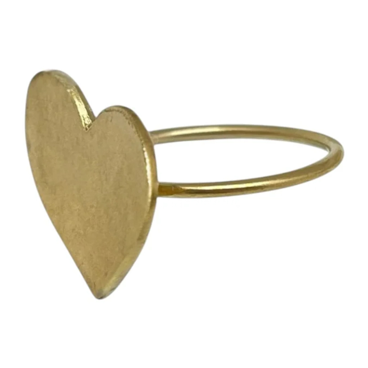 Anillo corazón dorado minimal T-14
