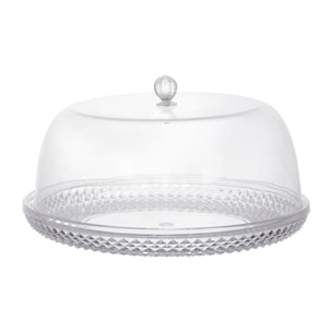 Plateau Gateaux Cloche En Ps Transparent D33cm M4