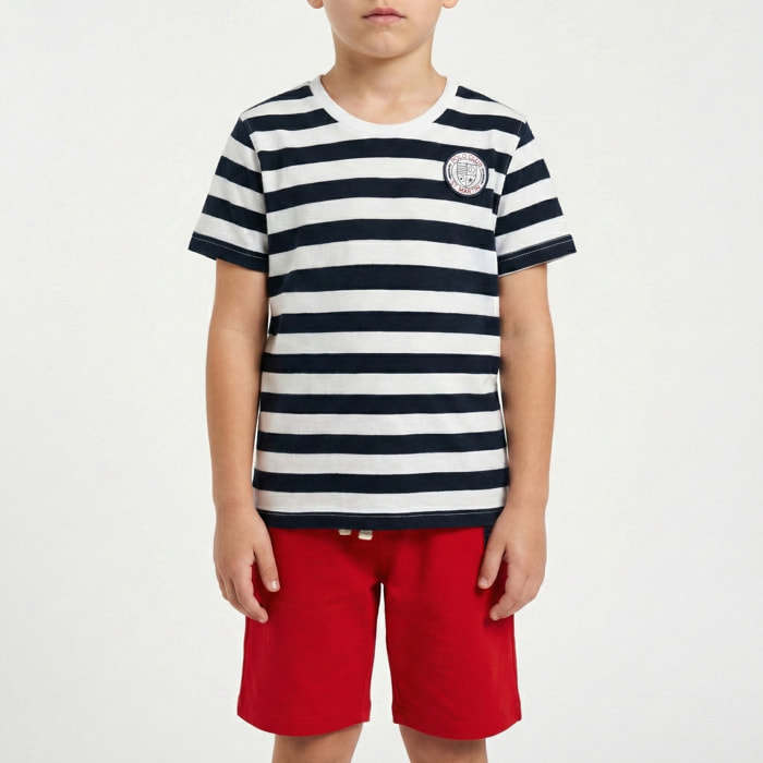 Set t-shirt e bermuda jersey