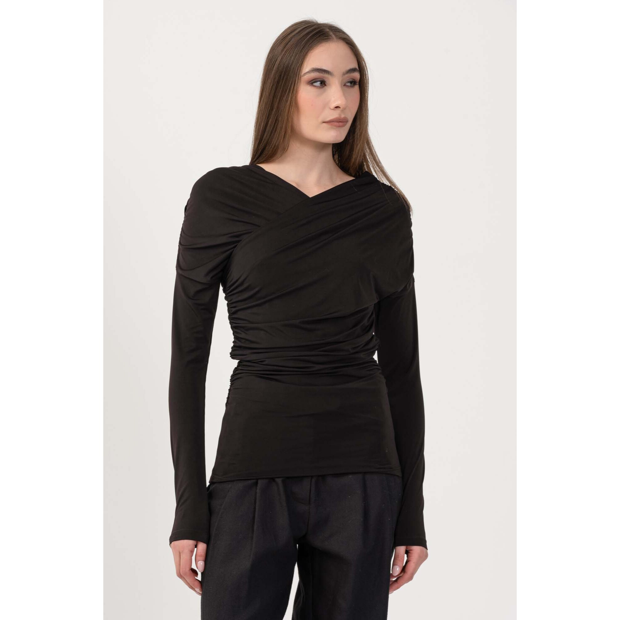 Kocca - Maglia a maniche lunghe con drappeggi Donna