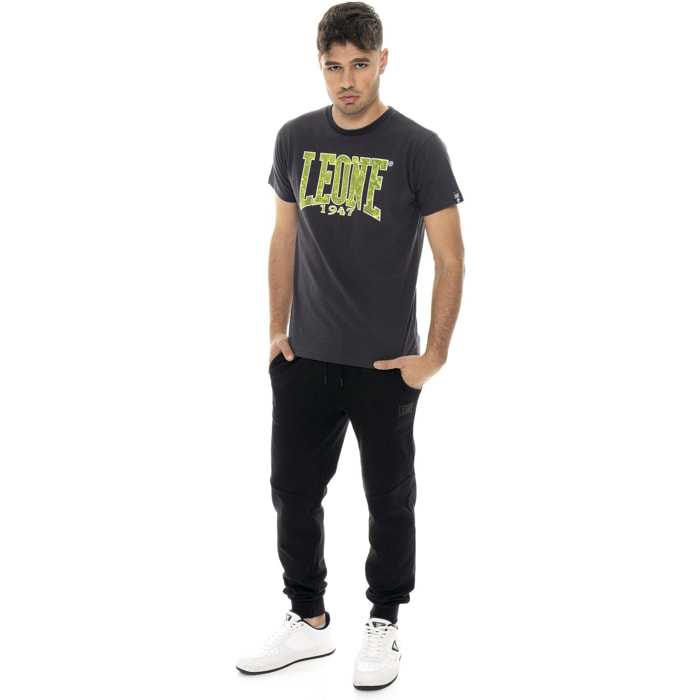 T-shirt uomo a manica corta in cotone, stampa flock Leone 1947 New Era