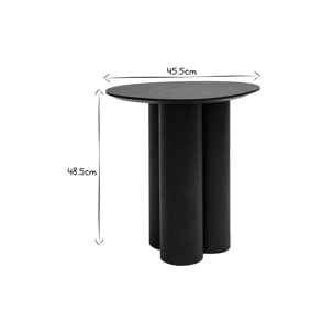 Table d'appoint design bois noir L44 cm HOLLEN