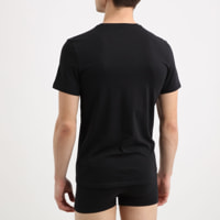T-shirt Caleb (x2) - logo - coton biologique - noir