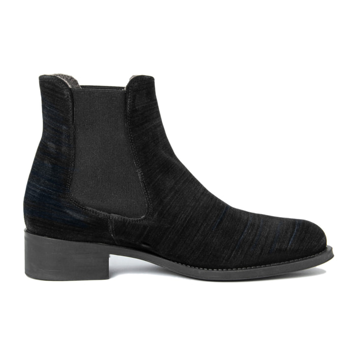 Stivaletti Chelsea Fashion Attitude in pelle color Blu