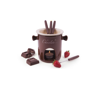 Servizio fonduta per cioccolato Excelsa – Chocolate, Ceramica Marrone
