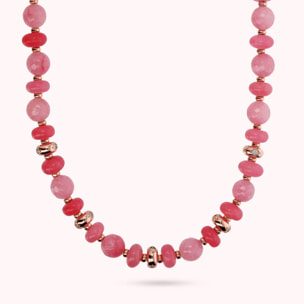 Collana Girocollo con Rondelle Étoile e Pietre Naturali di Quarzite Blu