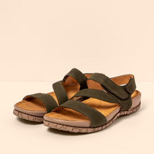 Sandalias N5860 NOBUCK LAVADO KAKI / TABERNAS color Kaki