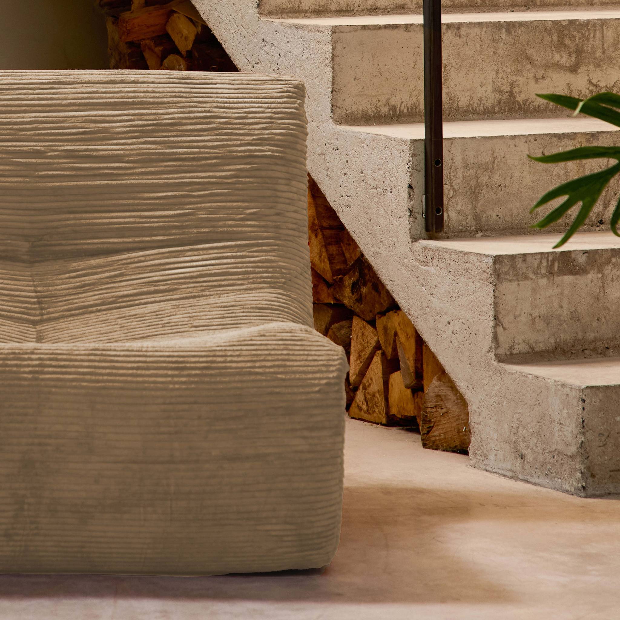 Chauffeuse velours côtelé 3 places SOKOL