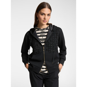 Elena Mirò - Sudadera con bordado Monogram - Negro
