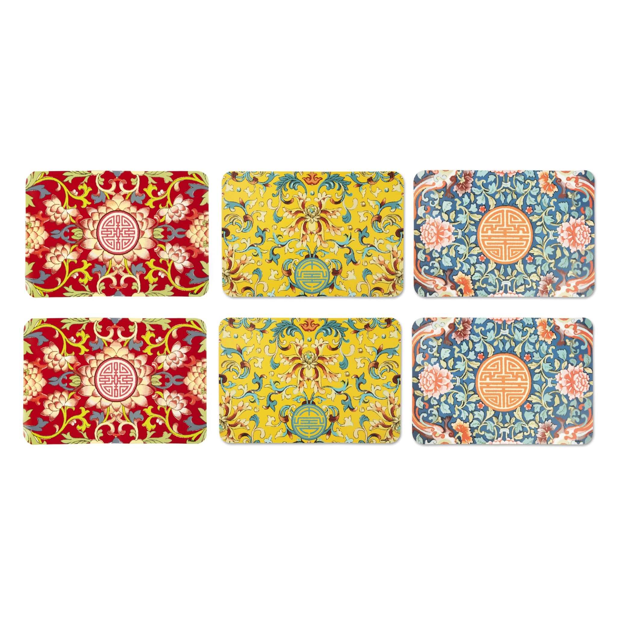 Set de 6 sets de table rectangulaires Excelsa – La Via Della Seta, Polypropylène Multicolore